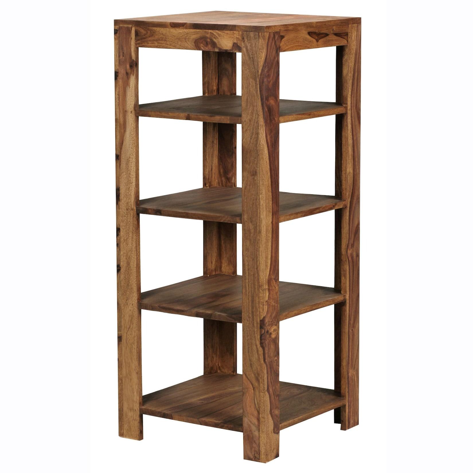 KADIMA DESIGN Massivholz Bücherregal: Mehrzweck-Stauraum, Sheesham, 3-4 Böden, handgefertigt, pflegeleicht.