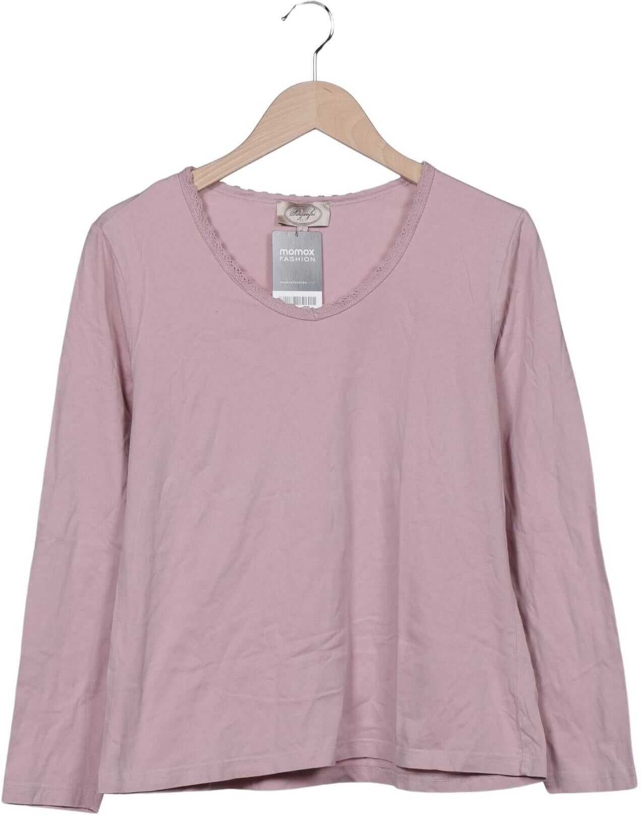 Sorgenfri Sylt Damen Langarmshirt, Pink, Gr. XL, Baumwolle - Second Hand