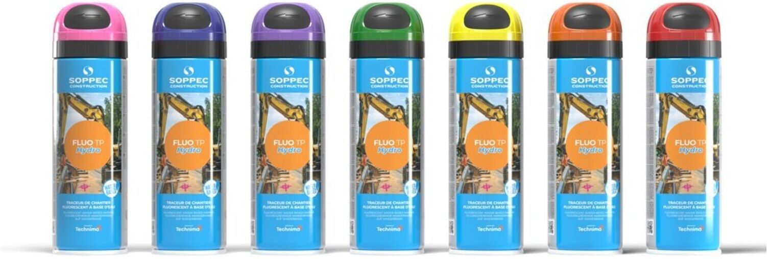 Fluo TP Hydro Baustellenmarkierspray 500ml rot ; TECHNIMA Central (143513E)