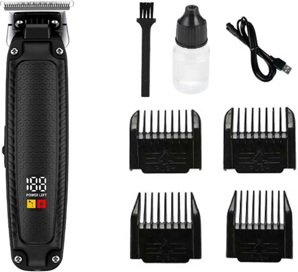 INF Elektrische Haarschneidemaschine mit Keramikklinge und LCD-Display – Verstellbarer, wiederaufladbarer Multi-Speed-Trimmer,