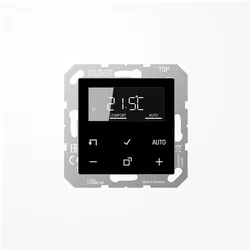 JUNG Raumtemperaturregler mit Display Standar, Thermostat, Schwarz