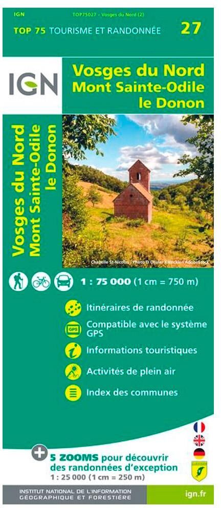 IGN  - Vosges du Nord Mont Sainte Odile - Carte