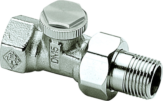 Heimeier Rücklaufverschraubung Regutec 035603000 Durchgang 3/4", vernickelt, absperr-/regulierbar