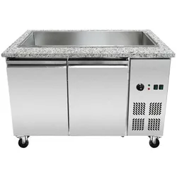 Skyrainbow SNACK-Line Bain-Marie Theke 3x GN1/1, Granit rosa-grau, 123x82x85,5