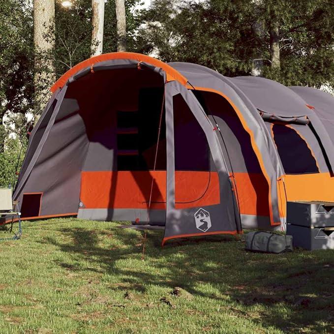 Tunnel-Familienzelt 8 Personen Grau Wasserdicht,Sportartikel,Outdoor-Aktivitäten,Camping & Wandern,Zelte,Grau,13.55 KG,94736