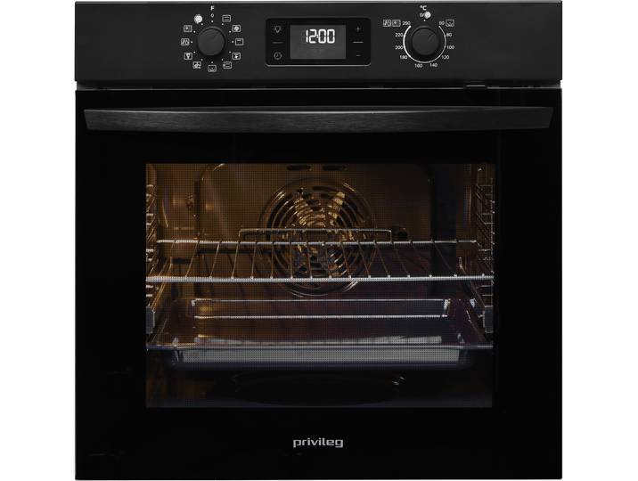 PRIVILEG Pyrolyse Backofen PBA285PU1K , Energieeffizienz: A++, schwarz, B:56cm H:60cm T:55,5cm, Backöfen, Hydrolyse & Pyrolyse - zwei Reinigungsfunktionen für jeden Bedarf, Pyrolyse Backofen