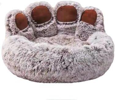 Inspired Finds Fluffy Calming Dog Bed Sofa For Warm & Cozy Pet Comfort gradient Coffee 27.56in