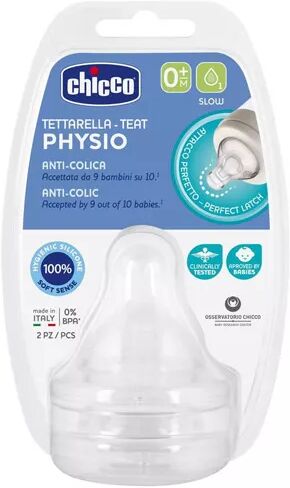 Chicco Tetina P5 Silicona 0 Meses+ Lenta x2