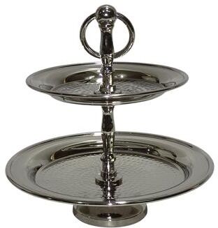 Jiallo 2-Tier Hammered Cake Stand