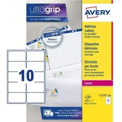 Avery Dennison, Etiketten, Etiquette d'adresse, 99,1 x 57 mm, blanc