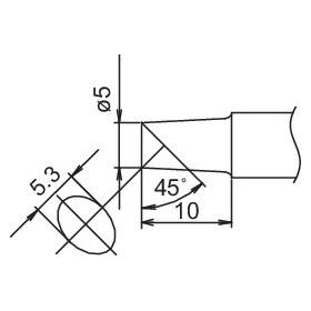 Hakko COMPOSIT Lötspitze Format 5C (Lötspitze) (T22-C5)