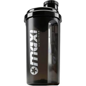 MaxiNutrition Protein-Shaker aus Kunststoff, schwarz, mit Drehdeckel, Mischsieb & ml-Skala, 500 ml
