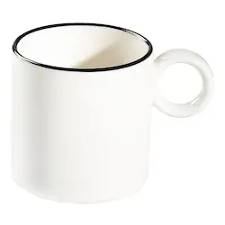 IDFine Modest Black Ring Kaffeetasse 80 cc 12 Stück