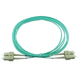 BlueOptics Duplex LWL Patchkabel SC-SC OM3 2 Meter InfiniBand/Glasfaserkabel 2 m Cyan