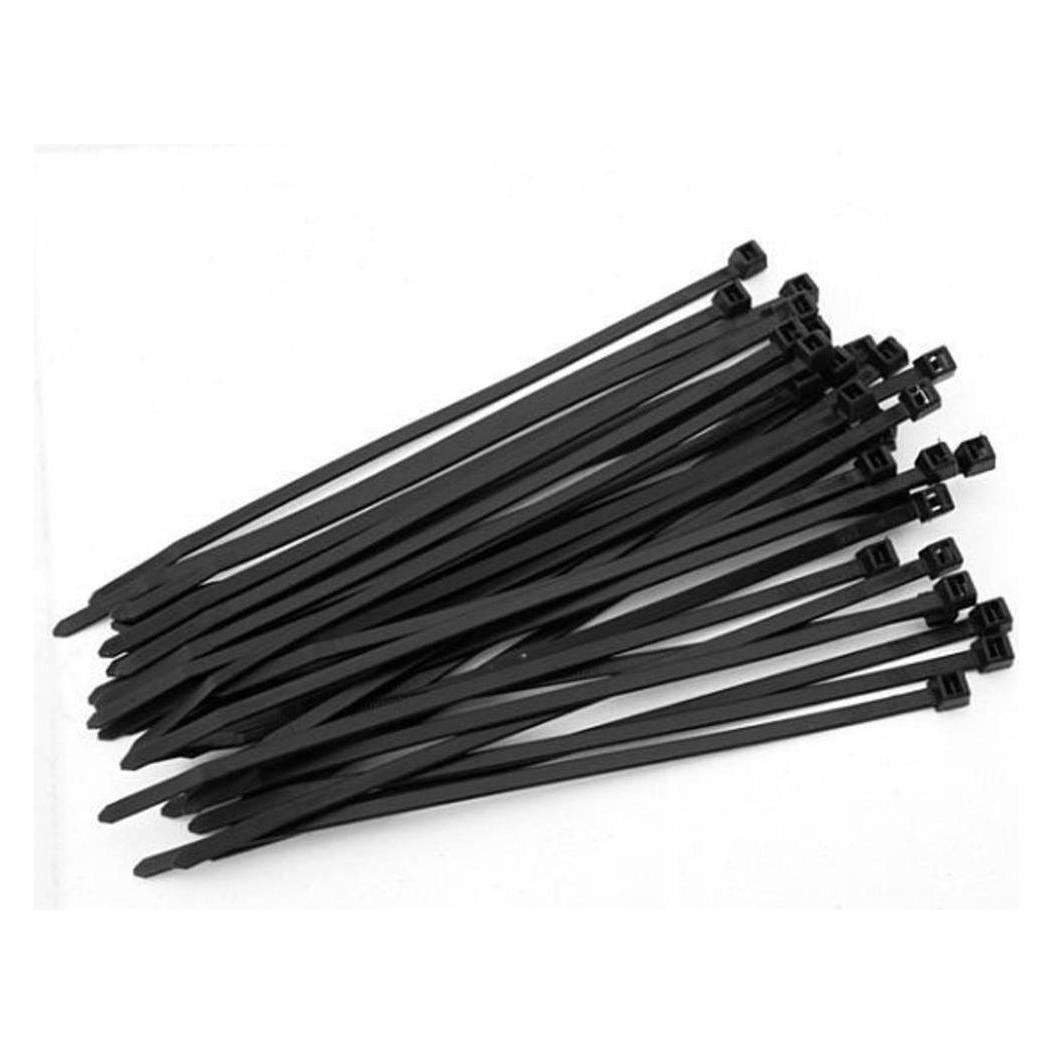 Devi Kabelbinder VPE 100 Stück 00-109004 schwarz (12 Stck. je m²) (Kunststoffkabelbinder, 200 mm, 100 Stk.) (00109004)