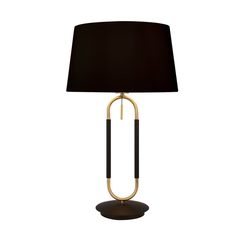Searchlight Jazz Tafellamp - Zwart en Goud/Messing - Modern Metaal