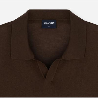 OLYMP "Strick Casual" mit geripptem Kragen, unifarben