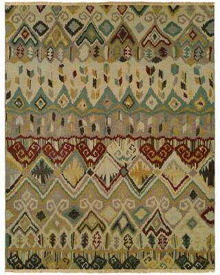 KALATY Transitional Multi-Colored Flatweave Wool Area Rug