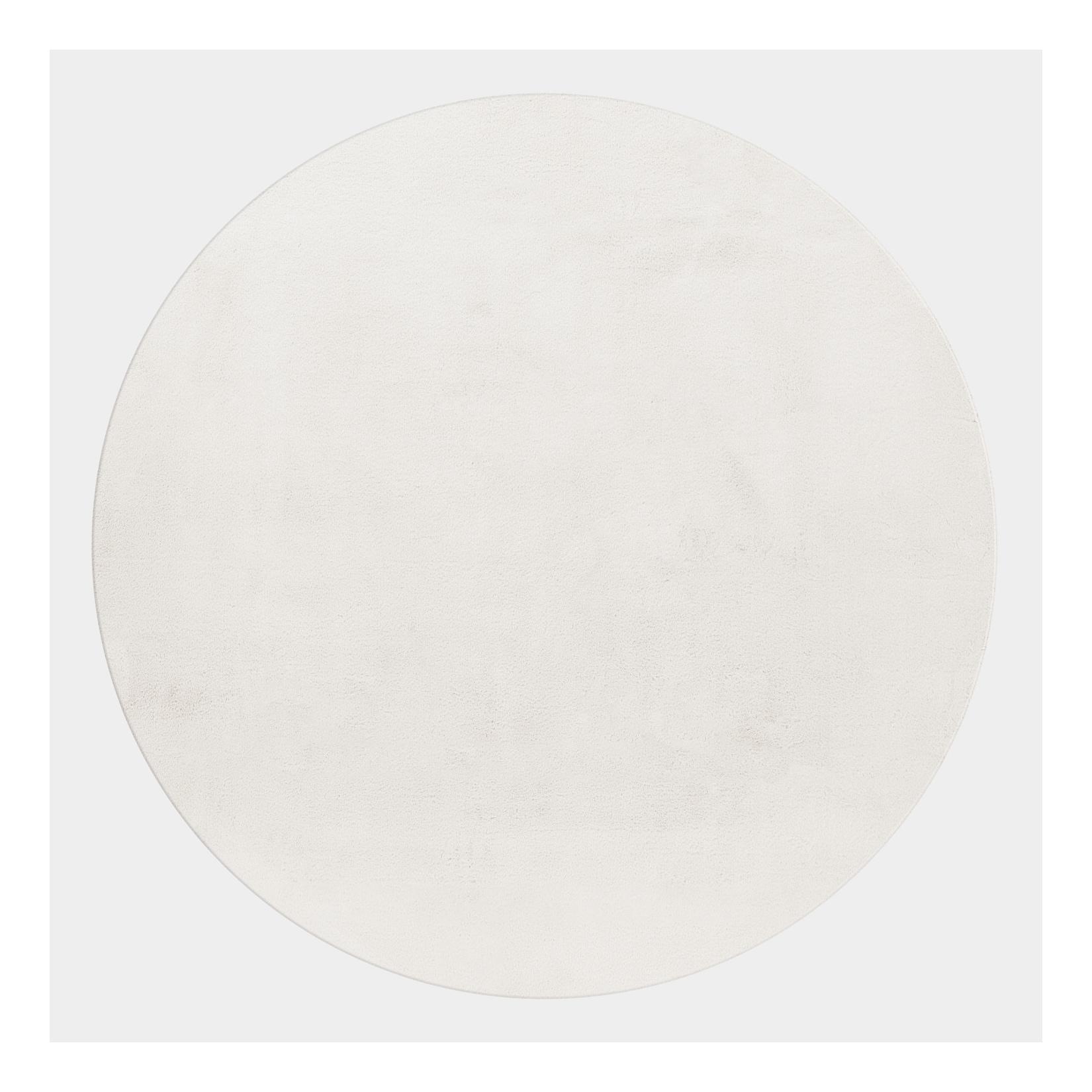 Teppich Kurzflor Waschbar NECKAR in Creme, einfarbig, Ø 160 cm