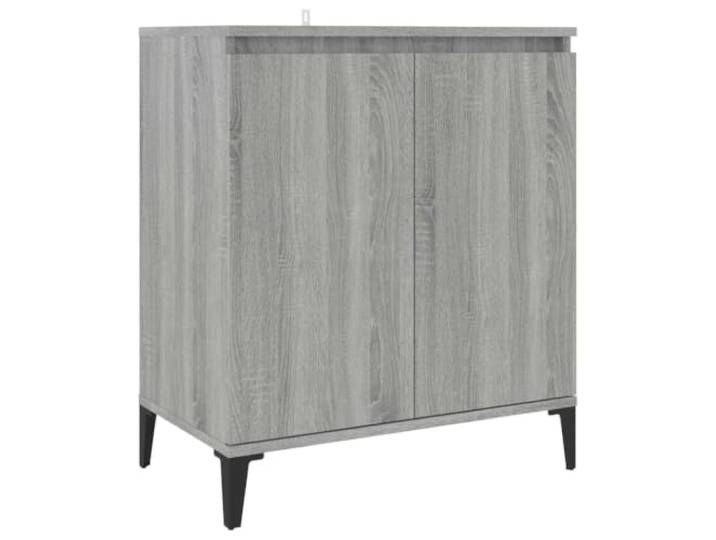 HGFDVCMR Sideboard Grau Sonoma 60x35x70 cm Beistellschrank Holzwerkstoff Kompakter Anrichte-Schrank in Grau Sonoma für Wohnzimmer und Flur mit stabiler Oberplatte und Wandbefestigung.