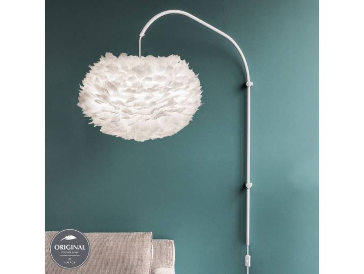 UMAGE Designer Wandlampe Eos/Willow, weiß / opal, für Wohn- / Esszimmer, Metall, Modern, Wandleuchte, Wandlampe Innen