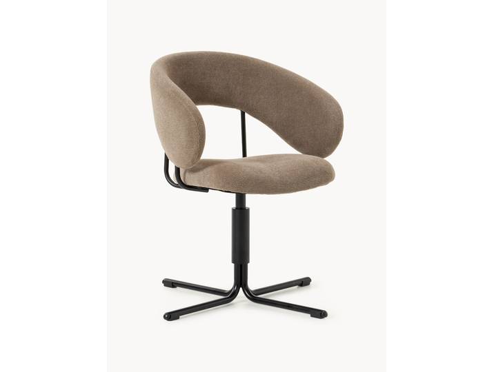 Chaise pivotante rembourrée avec accoudoirs Darien