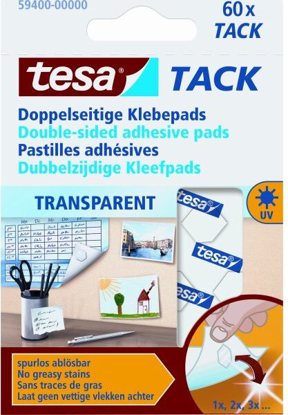 Tesa Tack Dobbeltklæbende Brikker, 72 Stk.
