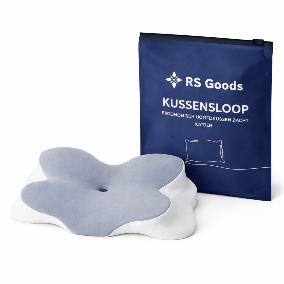 Extra zachte katoenen kussensloop voor ergonomisch hoofdkussen