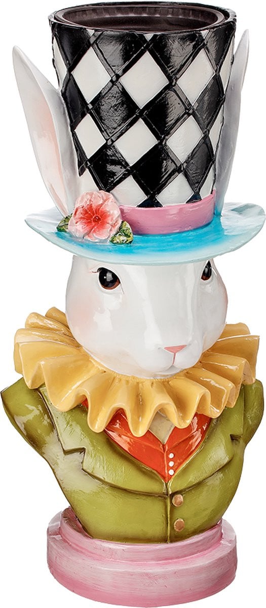 Viv! Christmas Mad Hatter Paashaas Vaas in pastelkleur, Hoogte: 46 cm