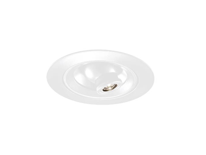 Egger Licht DLS LED-Einbauspot Riga Zooom, rund, weiß 2.700K dimmbar, weiß / opal, für Flurbereich, Aluminium, Modern, Einbauleuchte