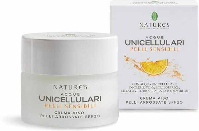 Nature's Acque Unicellulari Crema Viso Pelli Arrossate SPF 20 50 ml