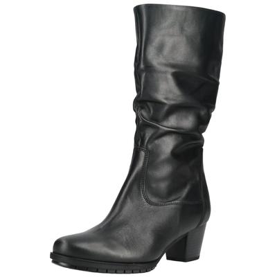 Stiefel GABOR "Gabor Stiefel Leder", Damen, Gr. 42, schwarz, Leder, Schuhe Stiefel