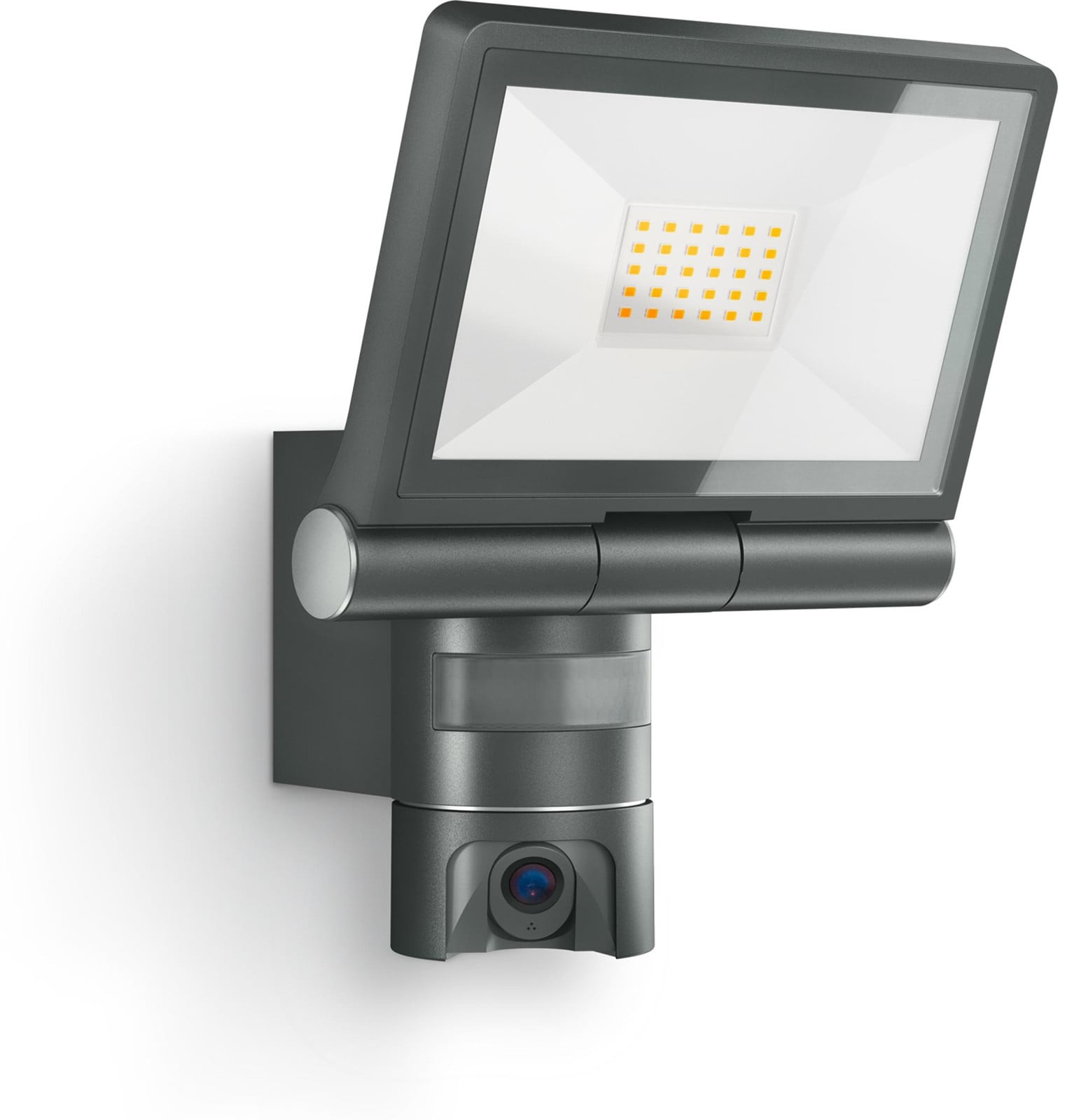 Steinel XLED CAM 1 LED Beveiligingscamera met Bewegingssensor en Floodlight, Grijs