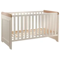 BEGABINO Babybett Jasmin 70 x 140 cm Dekor Weiß