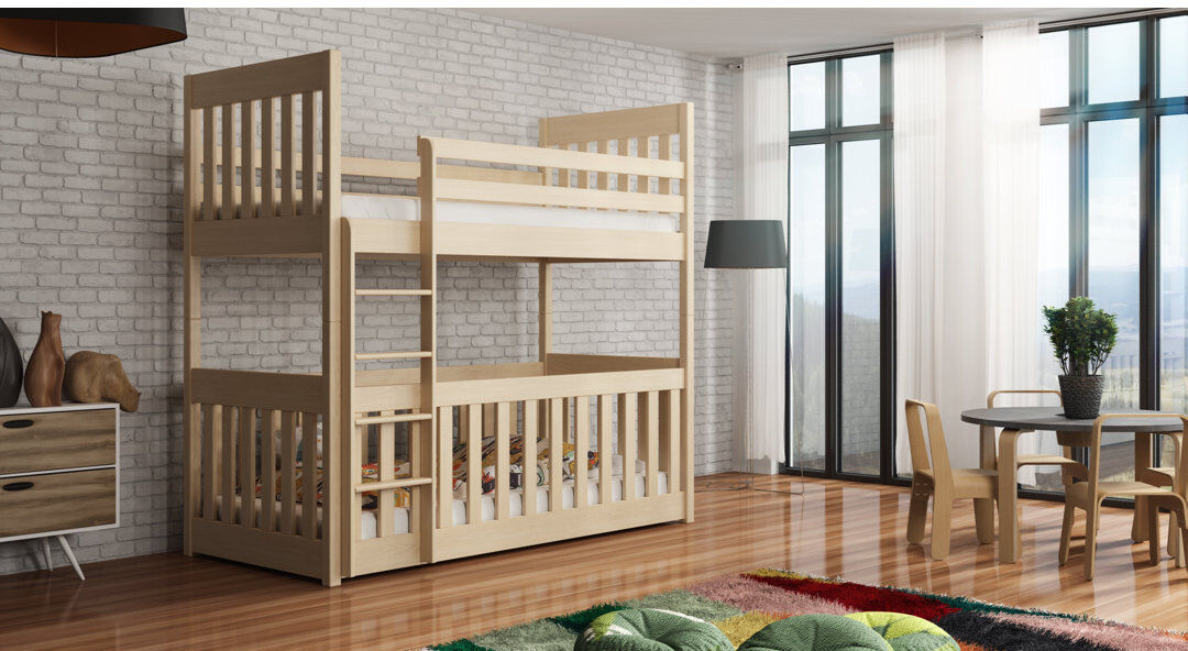 Mack + Milo Magee Single (3') Standard Bunk Bed Pine UK Single - DE 90 x 190 cm