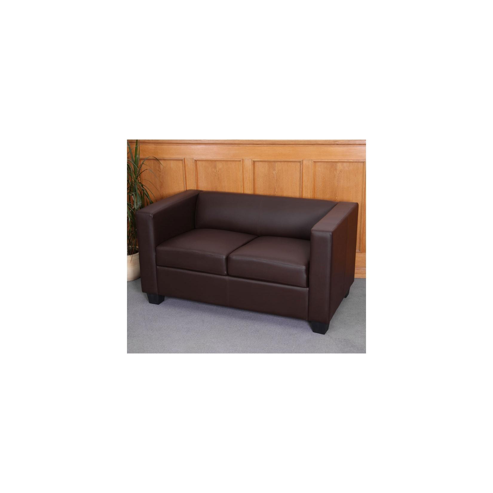 2er Sofa Lille, Kunstleder ~ braun