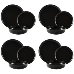 Excelsa Geschirrset 12-Teiliges Nordic Keramik Schwarz
