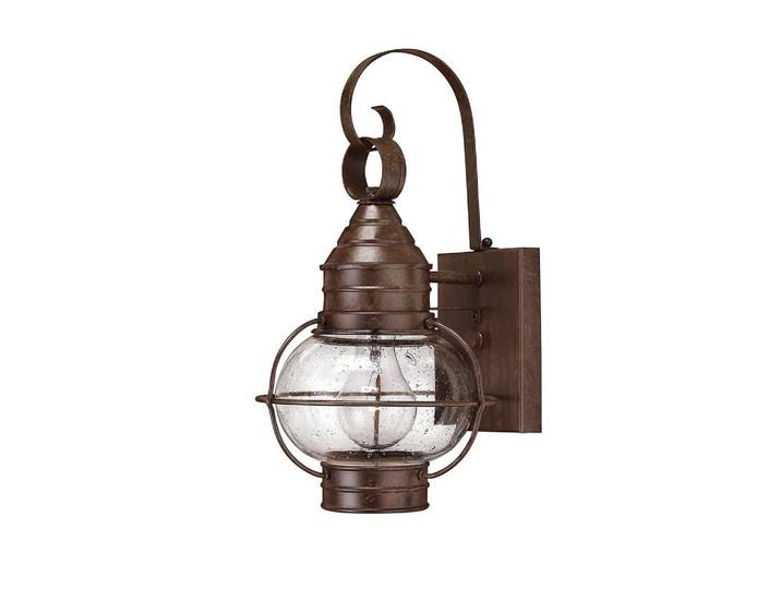 Elstead Lighting Aussenwandleuchte Capecod, Bronzefarben, Rotbraun, Metall, Glas, 20.3x35.6x18.4 cm, RoHS, Lampen & Leuchten, Außenbeleuchtung, Außenleuchten