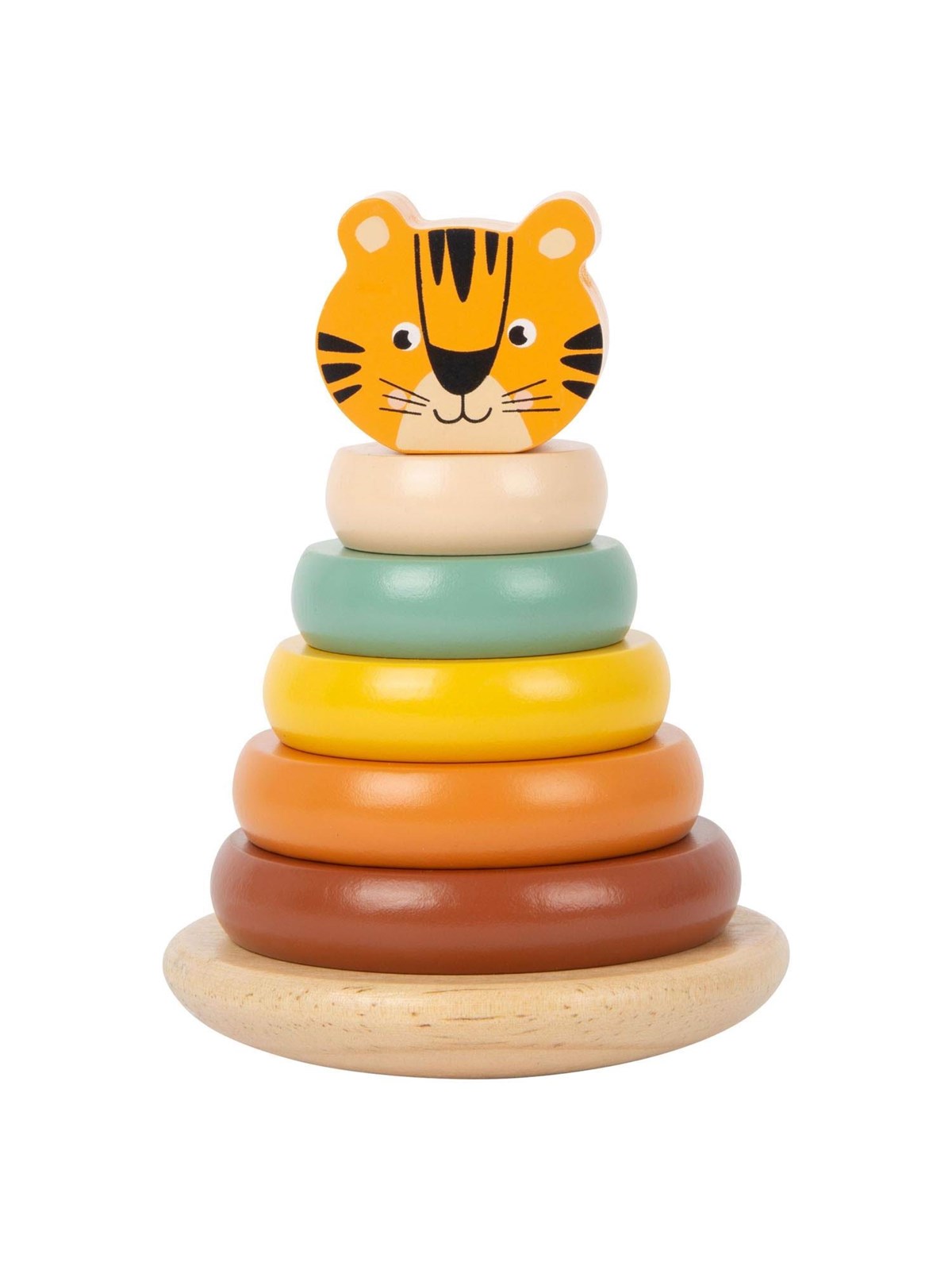 Small Foot - Wooden Stacking Tower Safari Tiger 7
