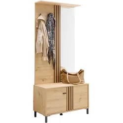 Garderobe Laval Schwarz/Eiche