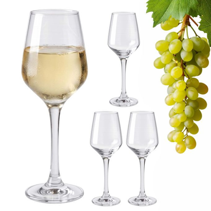 Relaxdays wijnglazen, set van 4, 360 ml, transparant
