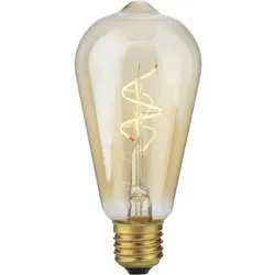 SPL | LED-Glühfaden | Große Fassung E27 | Rustika | Gold | 64mm | 4.2W