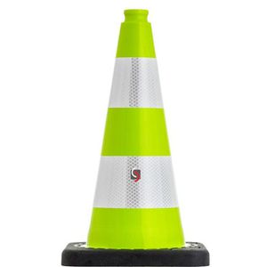 UvV Leitkegel FLEX2051, Höhe 50cm, mit RA1/A Reflexfolie, grün