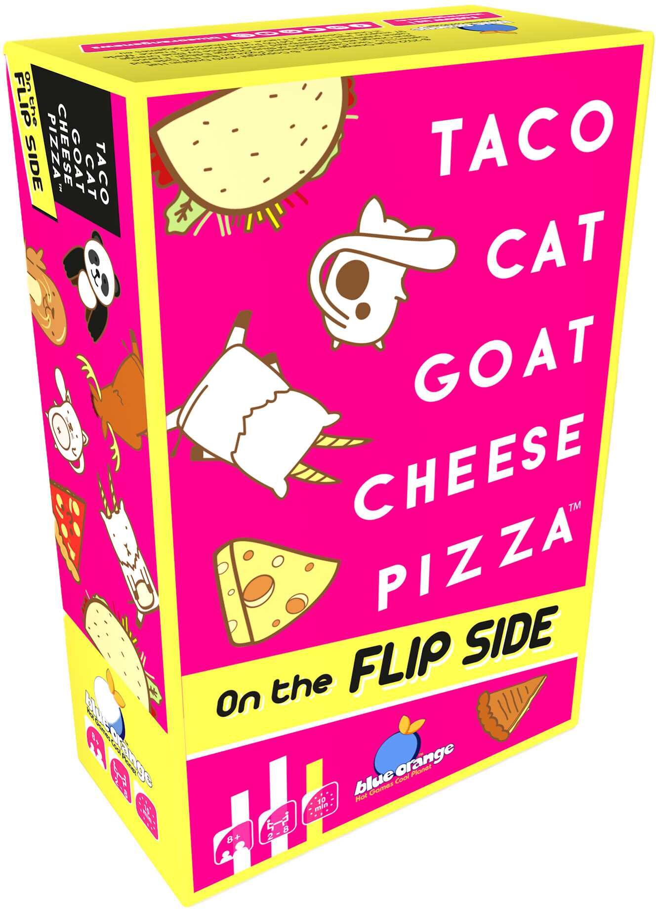 Taco Cat Goat Cheese Pizza On the Flip Side Card Game by Blue Orange, Fast-Paced Action for 2-8 Players, Ages 8+