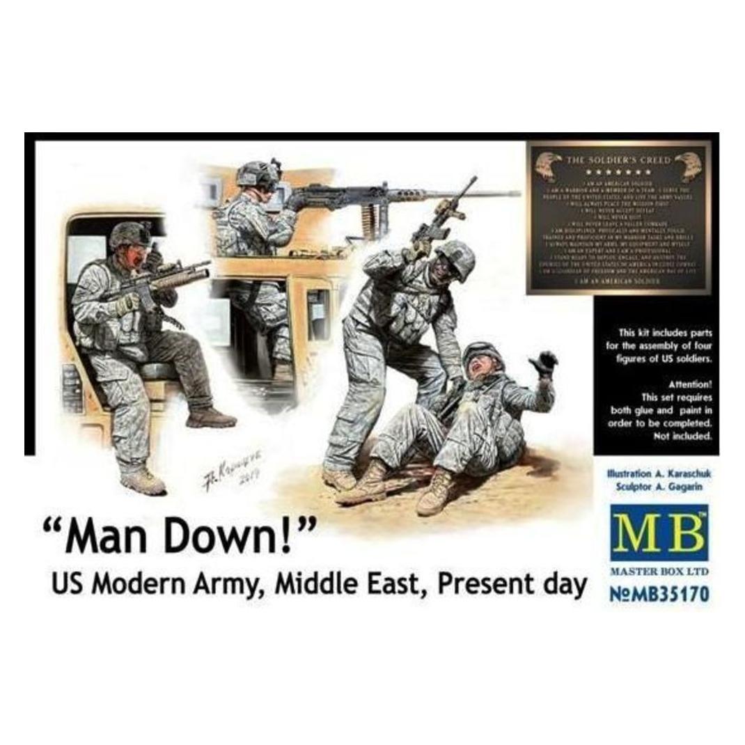 Master Box Man Down! U.S. Modern Army,Middle east (MB35170)