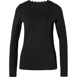 Tchibo - Shirt mit Wellenkante - Damen - Gr. XXL - schwarz