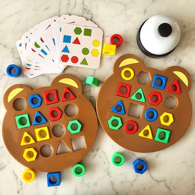 Little Bear Geometry Puzzle Montessori Educational Block Game Little Bear Geometry Puzzle Montessori Educational Block Game