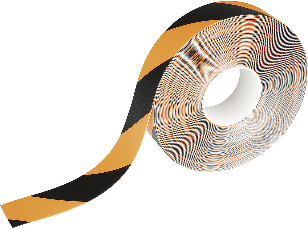 Bodenmarkierungsband DURALINE®, ablösbar, LxB 15 m x 50 mm, gelb/schwarz DURABLE