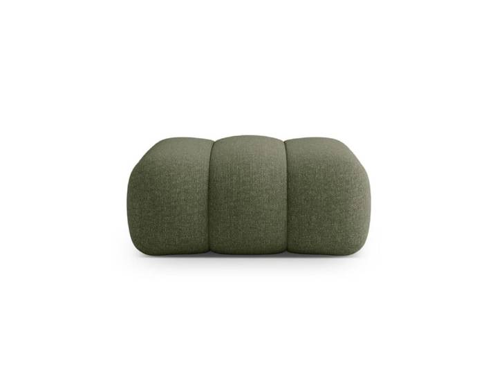 Pouf en chenille vert