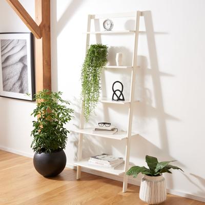 "SAFAVIEH Cullyn 27.6-Inch Leaning Wood Bookshelf, Modern - 27.6"" W x 14"" L x 76"" H"